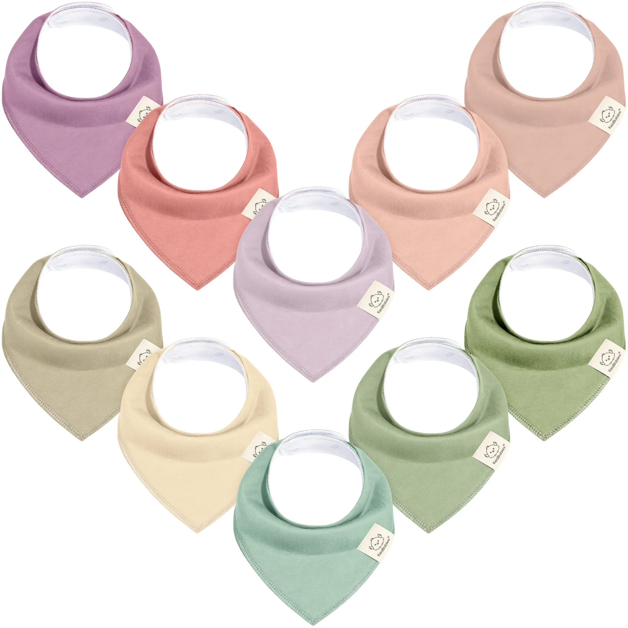 10-Pack Organic Bandana Bibs