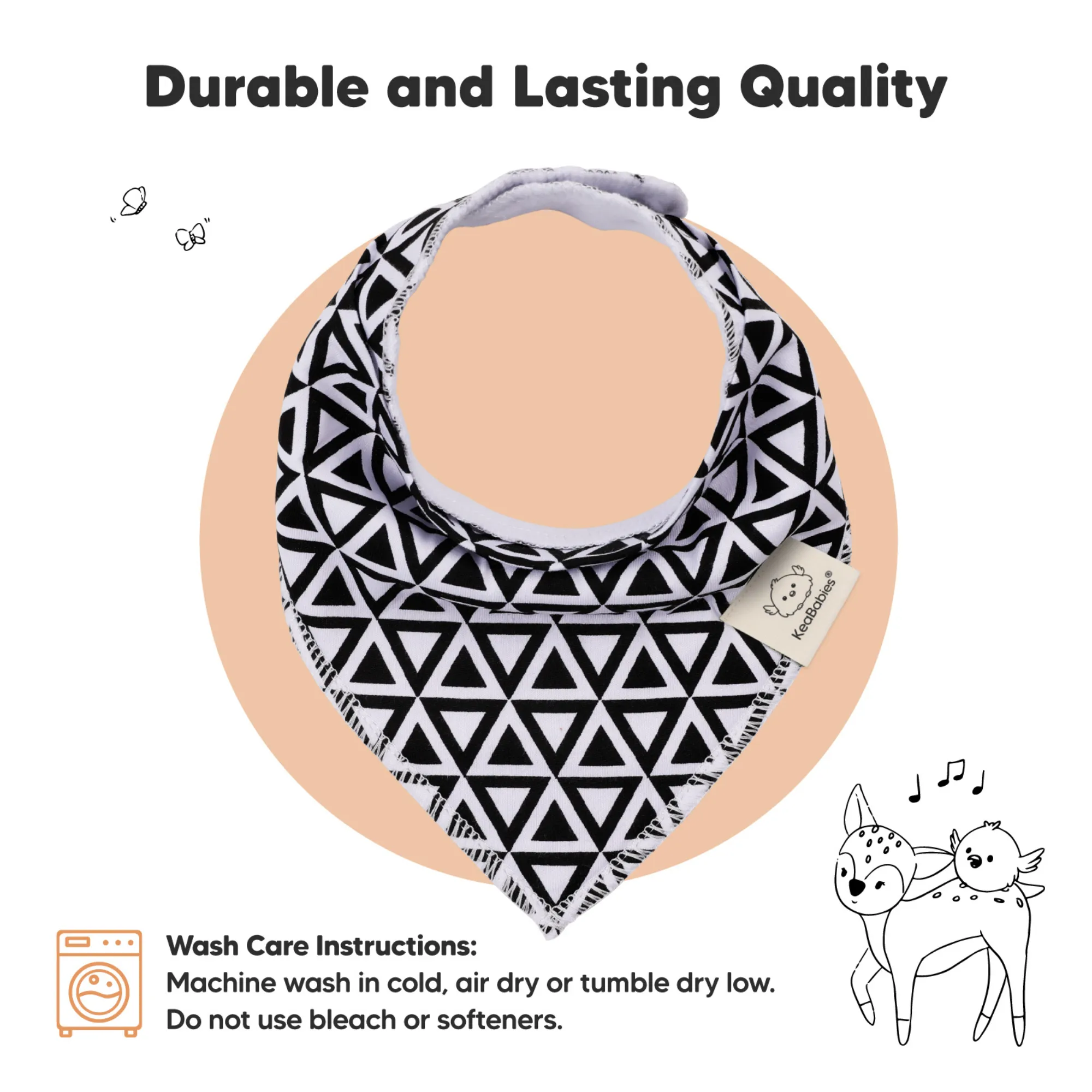 10-Pack Organic Bandana Bibs