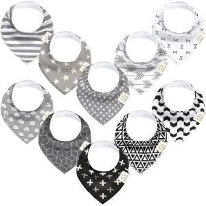 10-Pack Organic Bandana Bibs