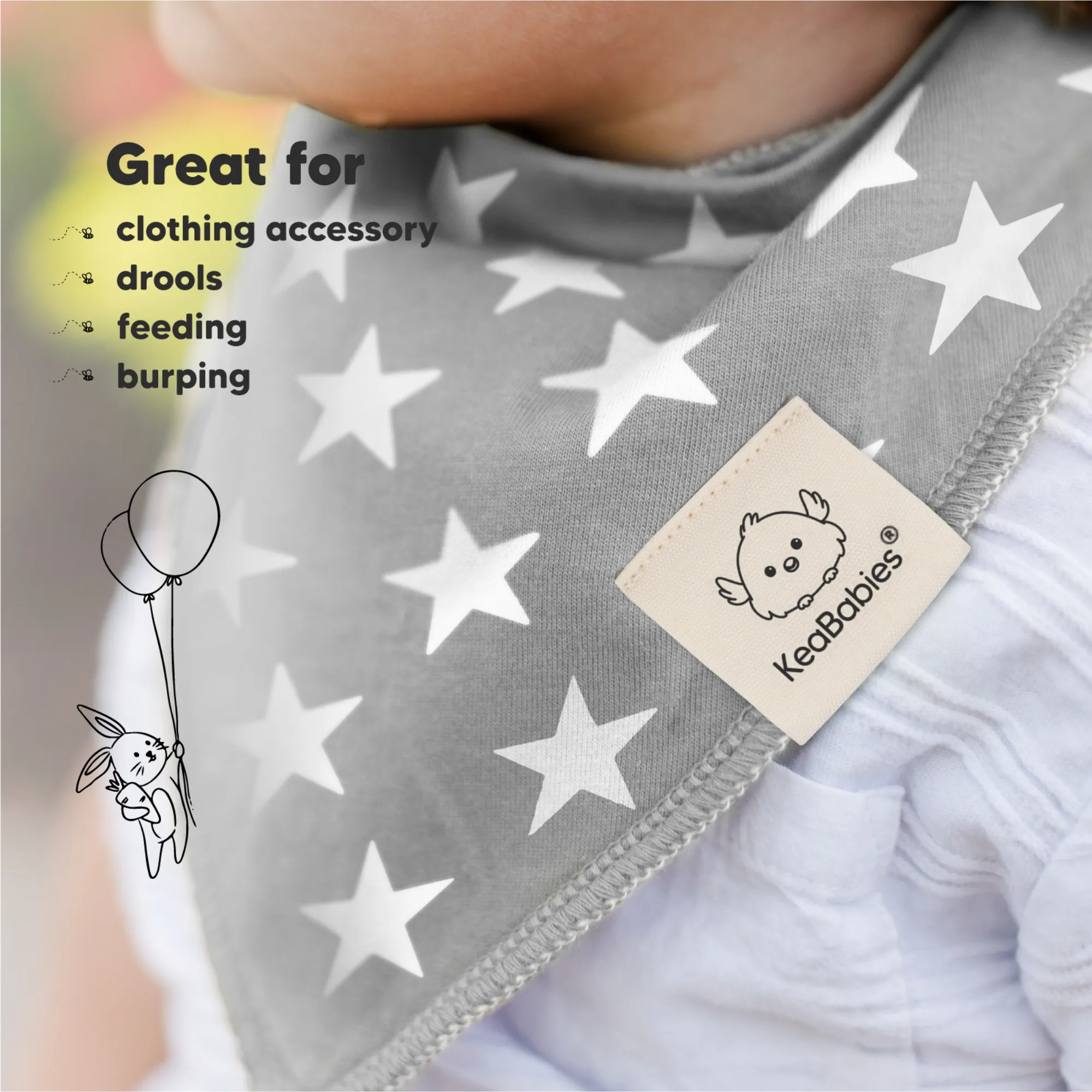 10-Pack Organic Bandana Bibs