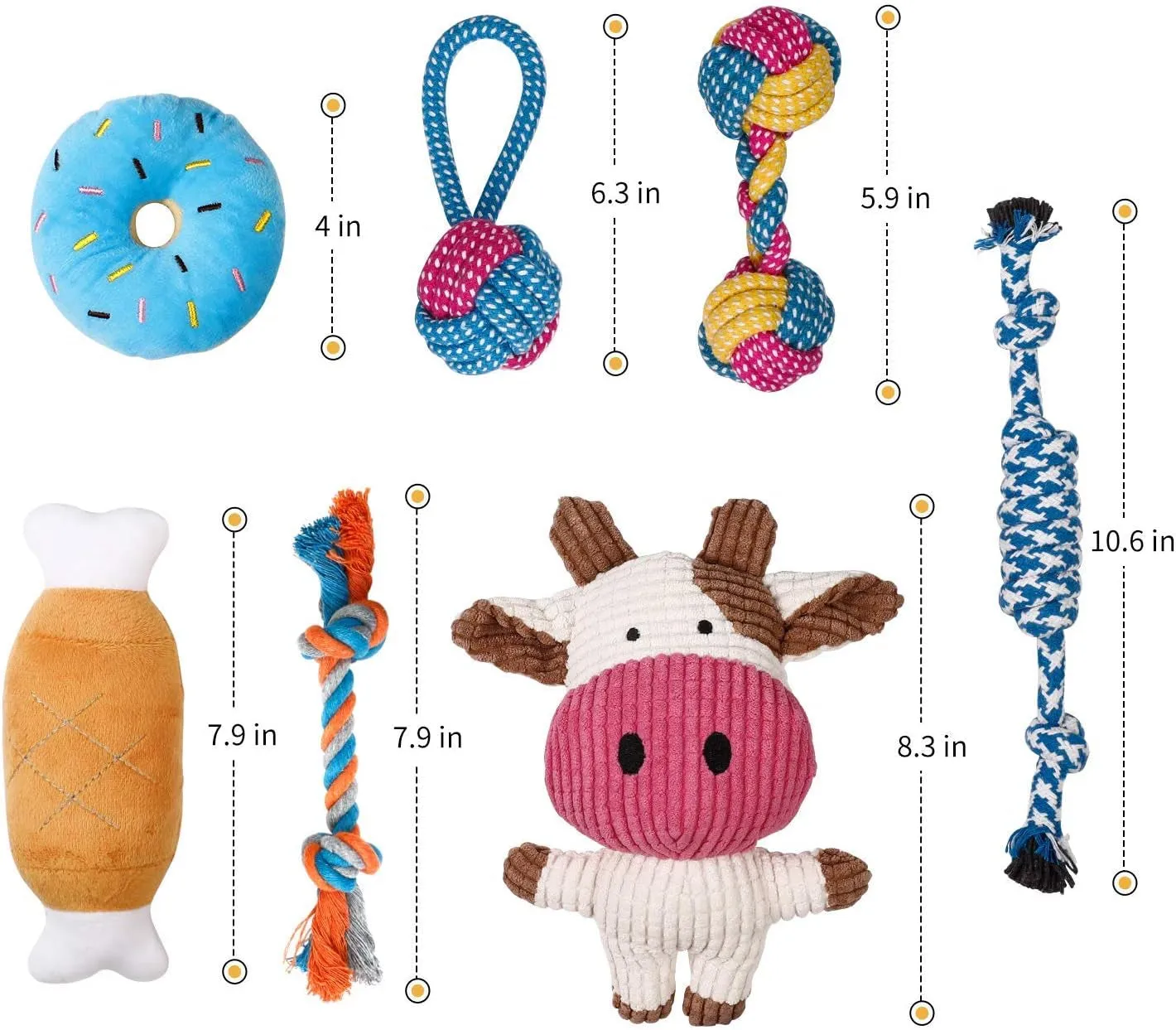 7 Pack Small Dog Toys – Meet Pawsome Playmates 🐾🦴