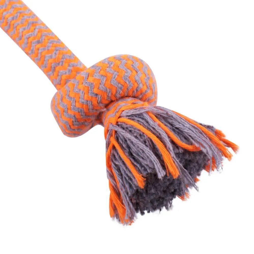 AllPetSolutions Dumbbell Rope Dog Toy, Orange