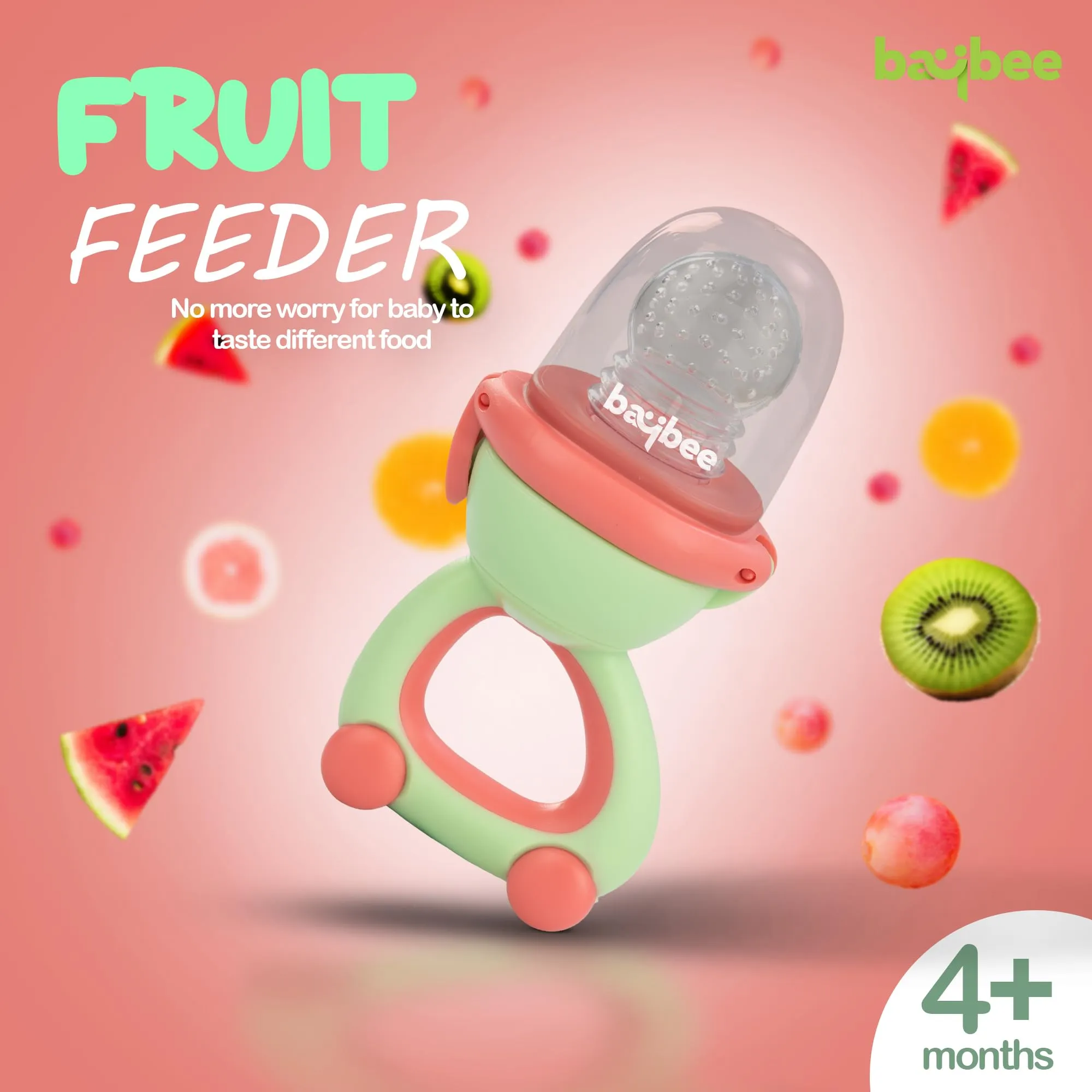 Baybee Silicone Baby Food & Fruit Nibbler for Babies, BPA Free Fresh Fruits Food Feeder for Baby Chewing Teething Toy