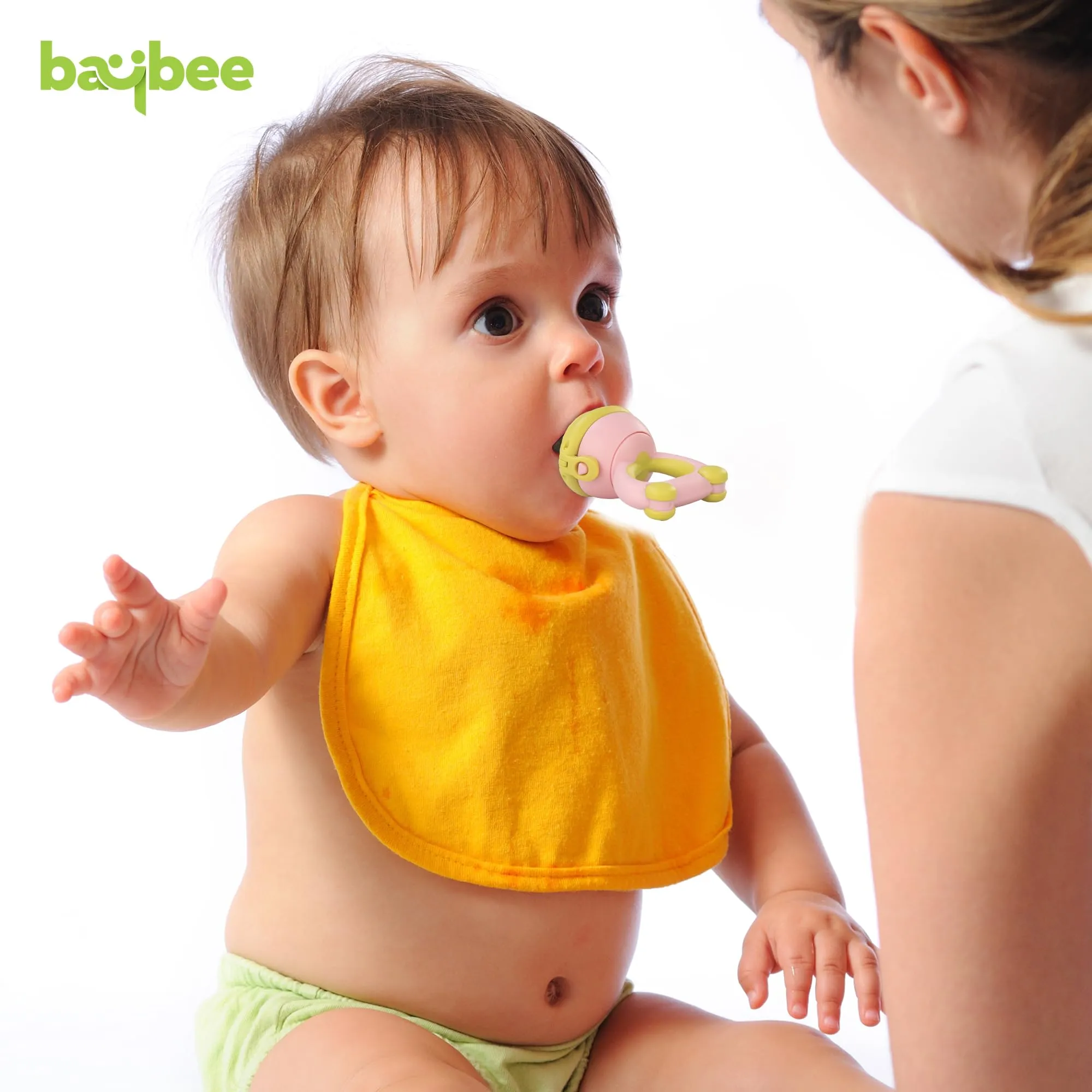 Baybee Silicone Baby Food & Fruit Nibbler for Babies, BPA Free Fresh Fruits Food Feeder for Baby Chewing Teething Toy