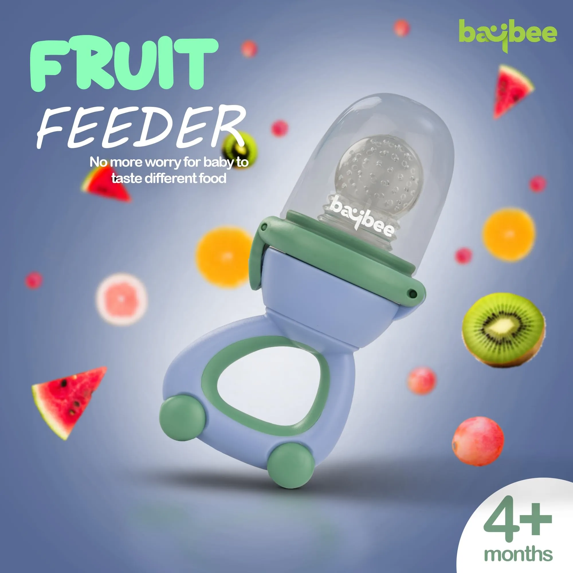 Baybee Silicone Baby Food & Fruit Nibbler for Babies, BPA Free Fresh Fruits Food Feeder for Baby Chewing Teething Toy