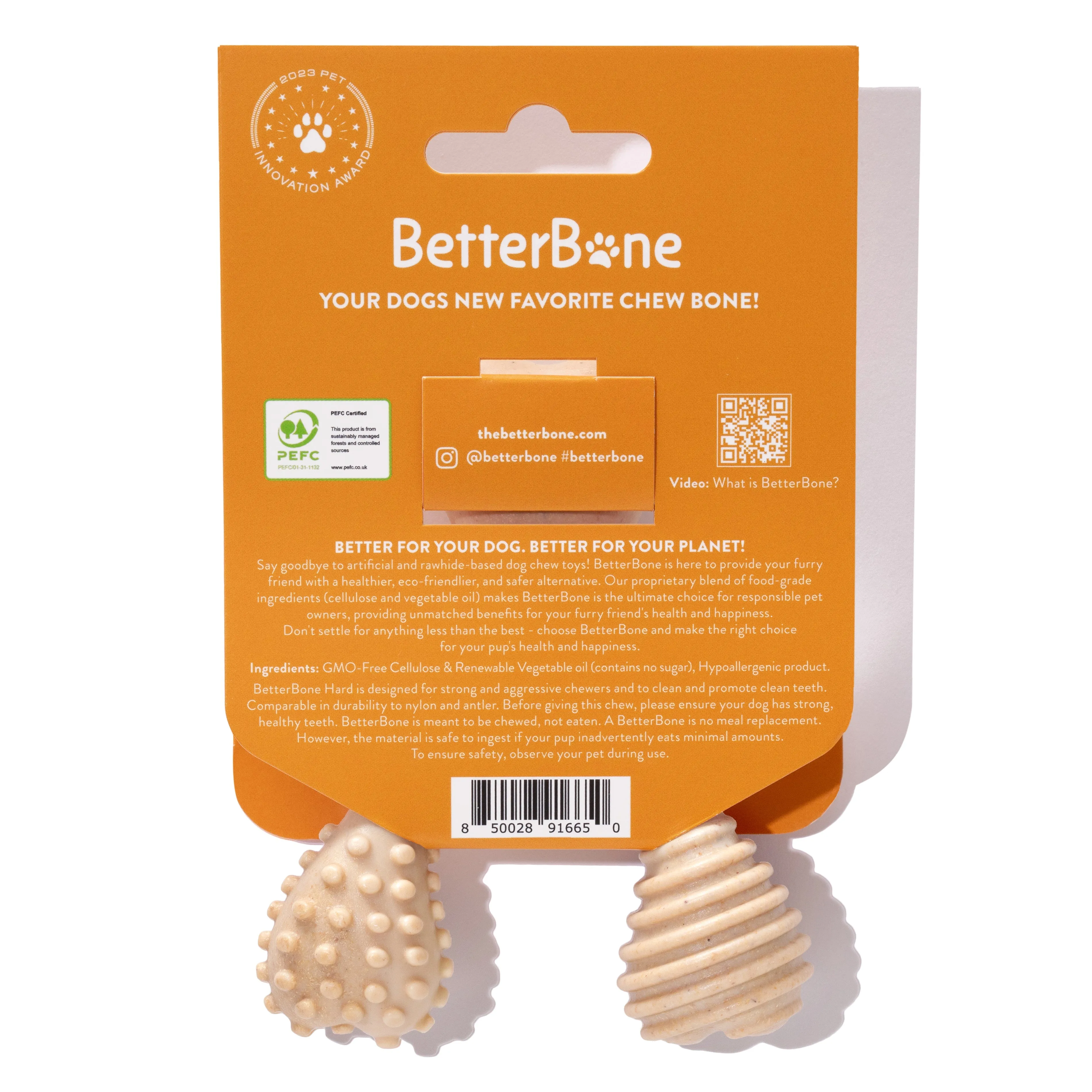 BetterBone HARD: The natural, eco-friendly, and ultra-durable chew for the toughest chewers!