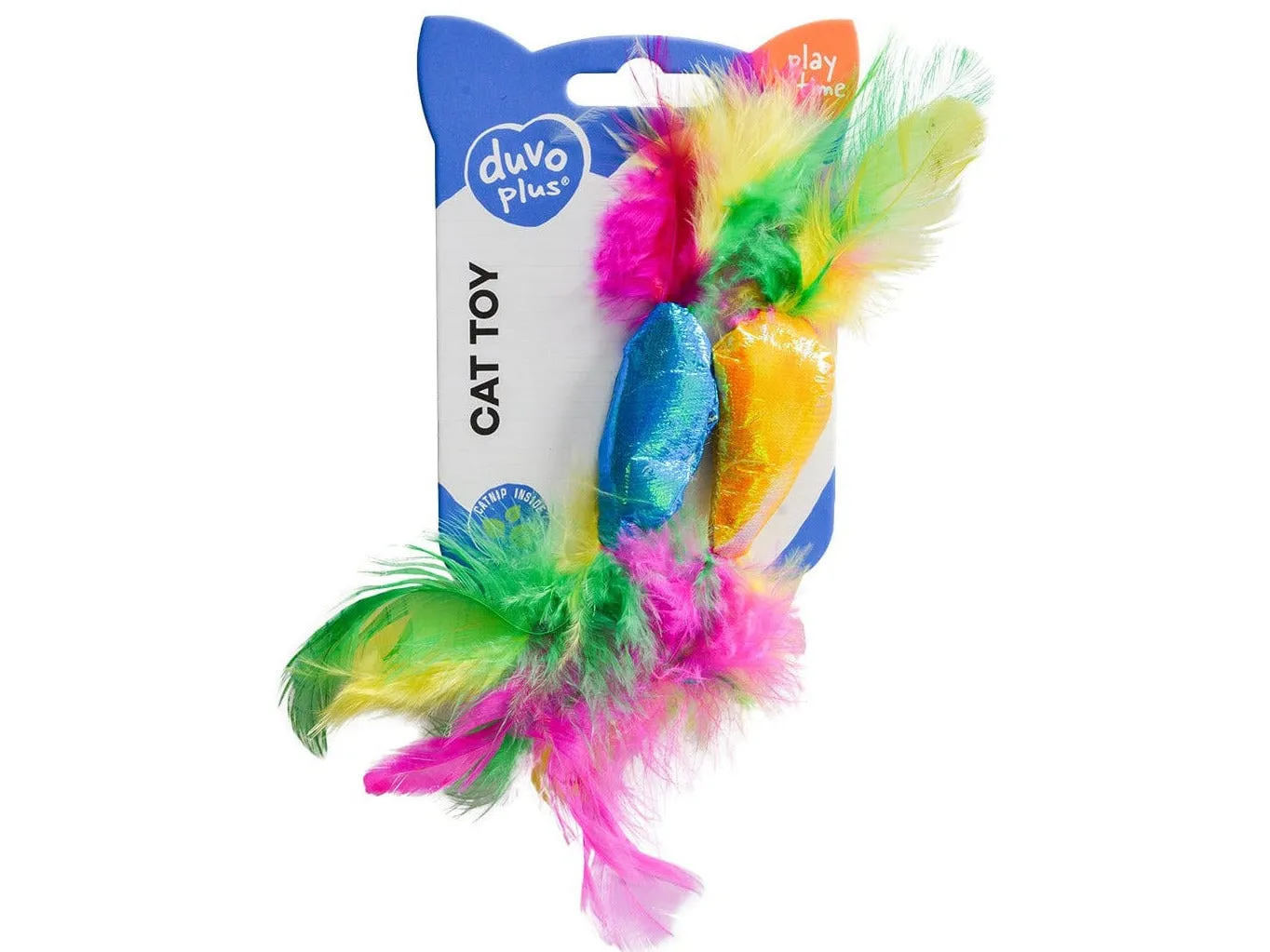 Blinky toys with feathers 2pc - 20x2,5x1cm Multicolour