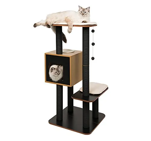 Cat Tree, High Base, Walnut, V-High Base, 52045