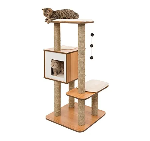 Cat Tree, High Base, Walnut, V-High Base, 52045