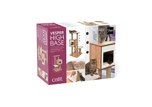 Cat Tree, High Base, Walnut, V-High Base, 52045