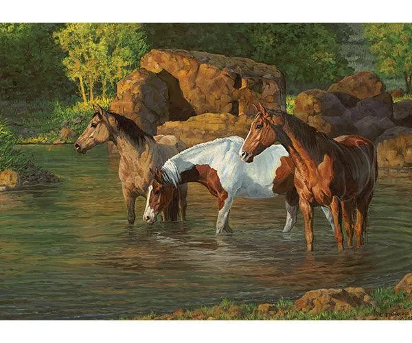 Cobble Hill Horse Pond 500 Piece Puzzle