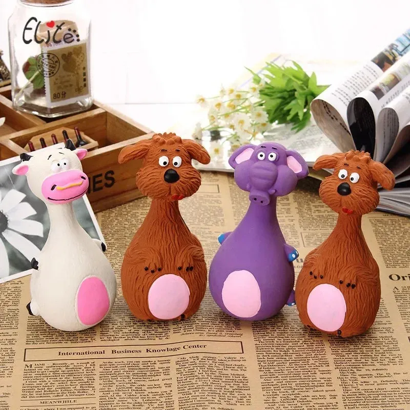 Cute Cartoon Shape Rubber Dog Voice Toy – Teeth Grinding & Training Sound Toy