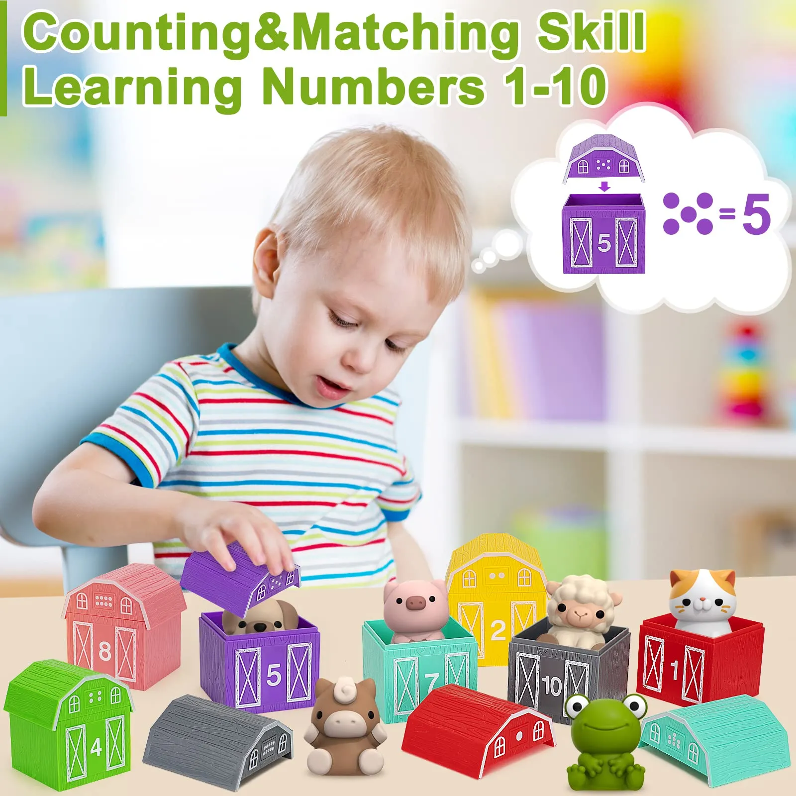 Farmyard Wonders - Engaging Learning Montessori Toys for Toddlers - Count, Match & Play!