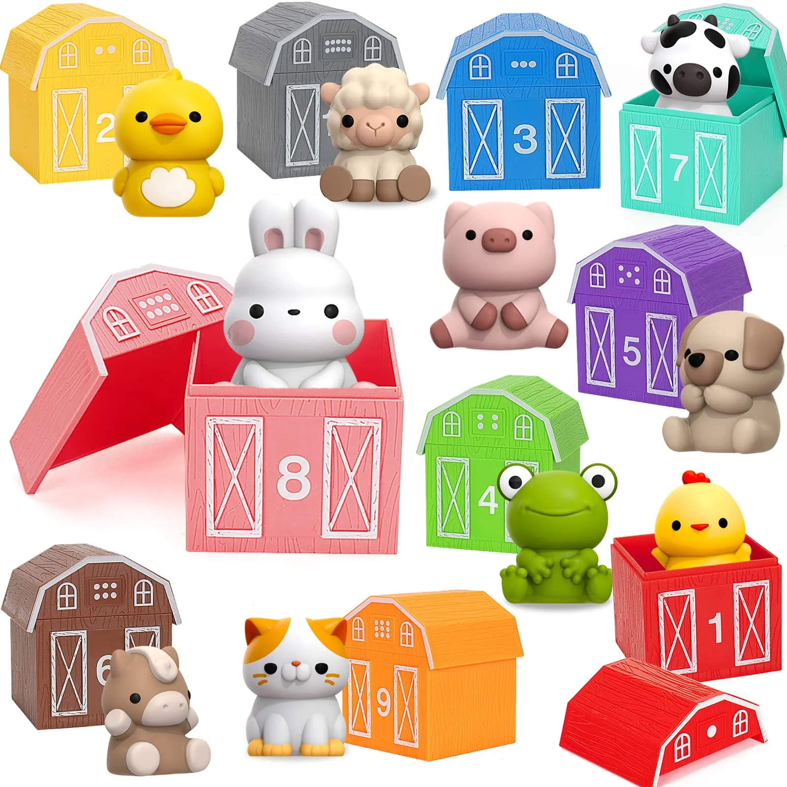 Farmyard Wonders - Engaging Learning Montessori Toys for Toddlers - Count, Match & Play!