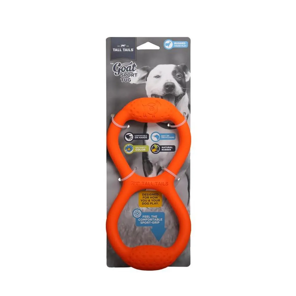 Fetch Dog Toy: Goat Natural Rubber Tug