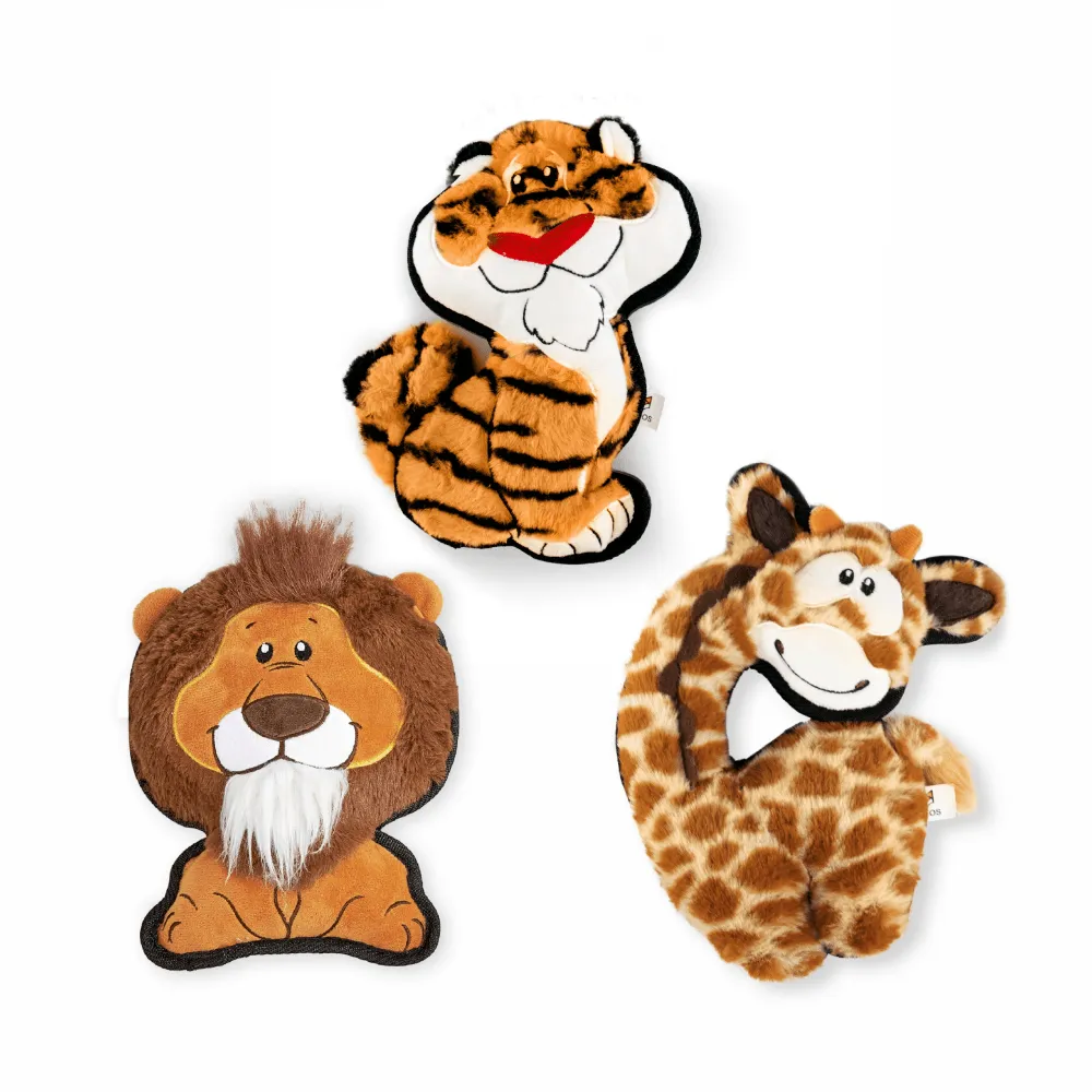 Fofos Safari Line Lion Plush Toy for Dogs (Brown)