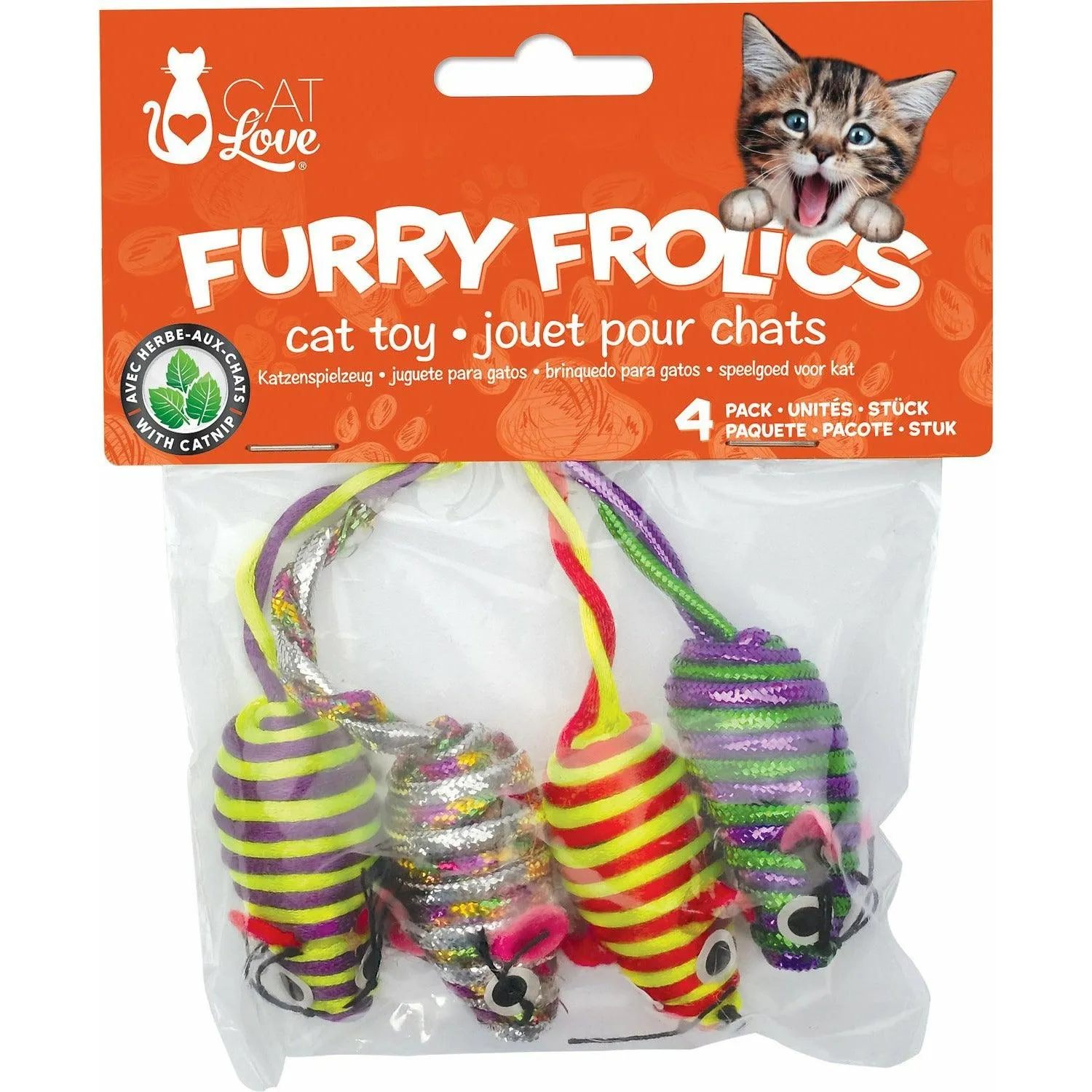 Furry Frolics Cat Toy Catnip Glitter Mouse