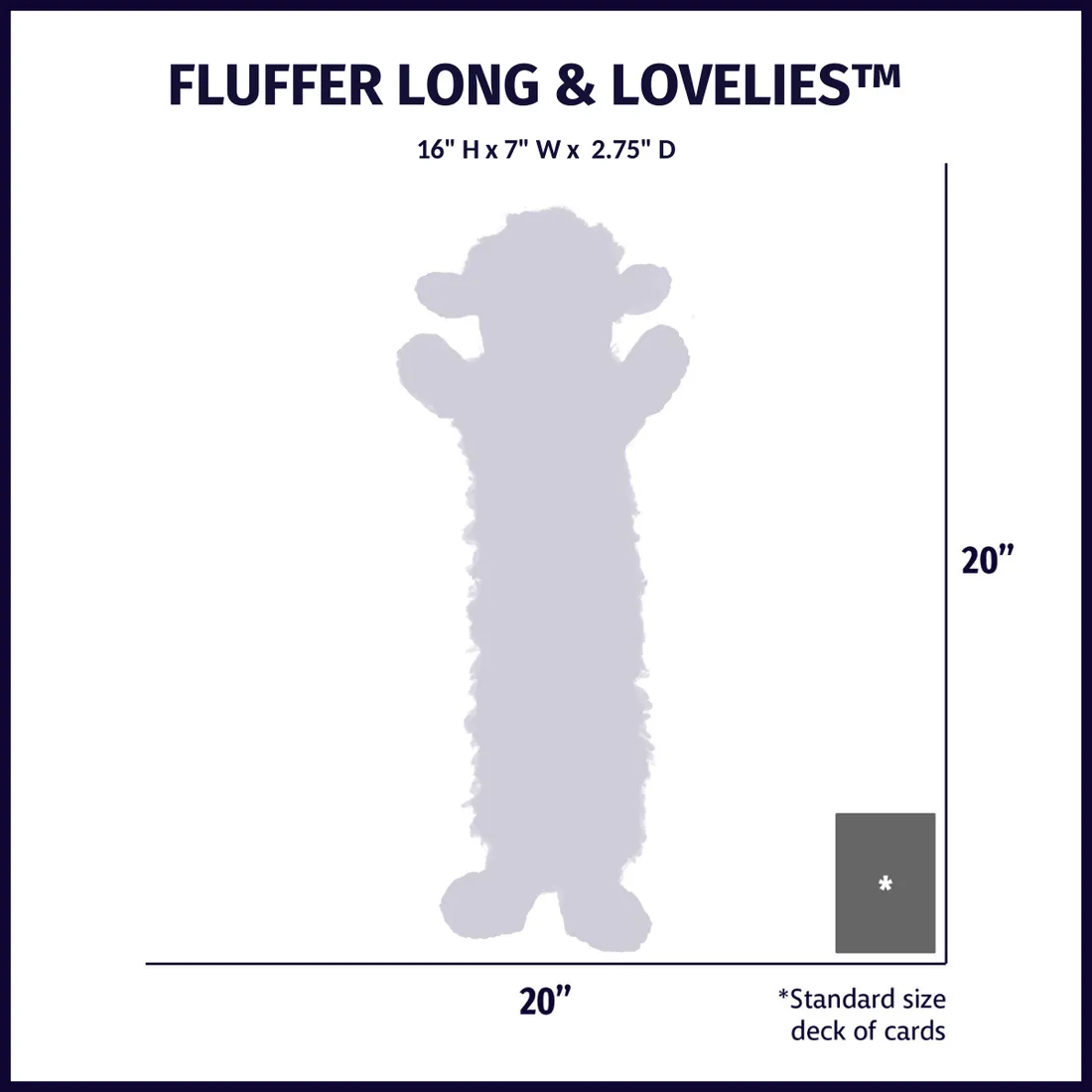 HuggleHounds Fluffer Long & Lovelie Durable Squeaky Plush Dog Toy, Penelope Pig