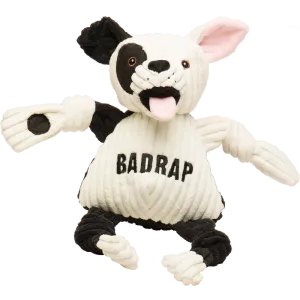 HuggleHounds HuggleCause Bad Rap Durable Squeaky Plush Dog Toy, Jonny Justice