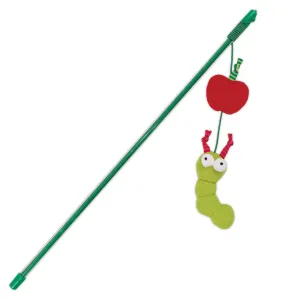 Kazoo Munchy Caterpillar Wand Cat Toy