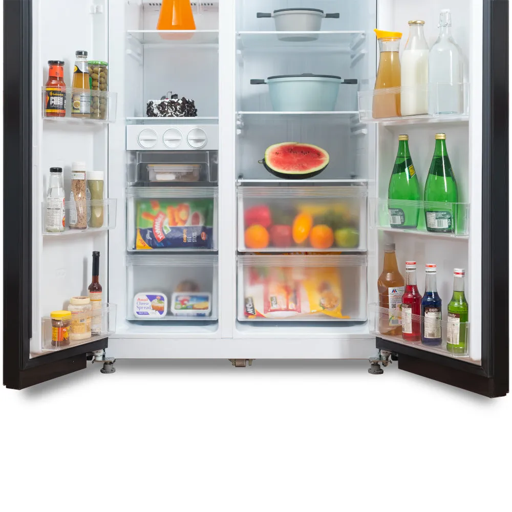 Kelvinator KRS-B600BKG 584 litres Side By Side Refrigerator, Black