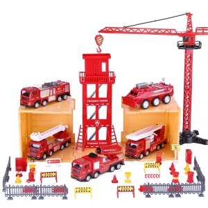 Kids Fire Truck Toys Play Set Emergency Rescue Firetrucks Vehicles Set