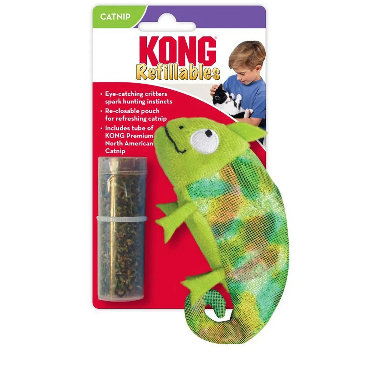 Kong Refillables Chameleon Cat Toy