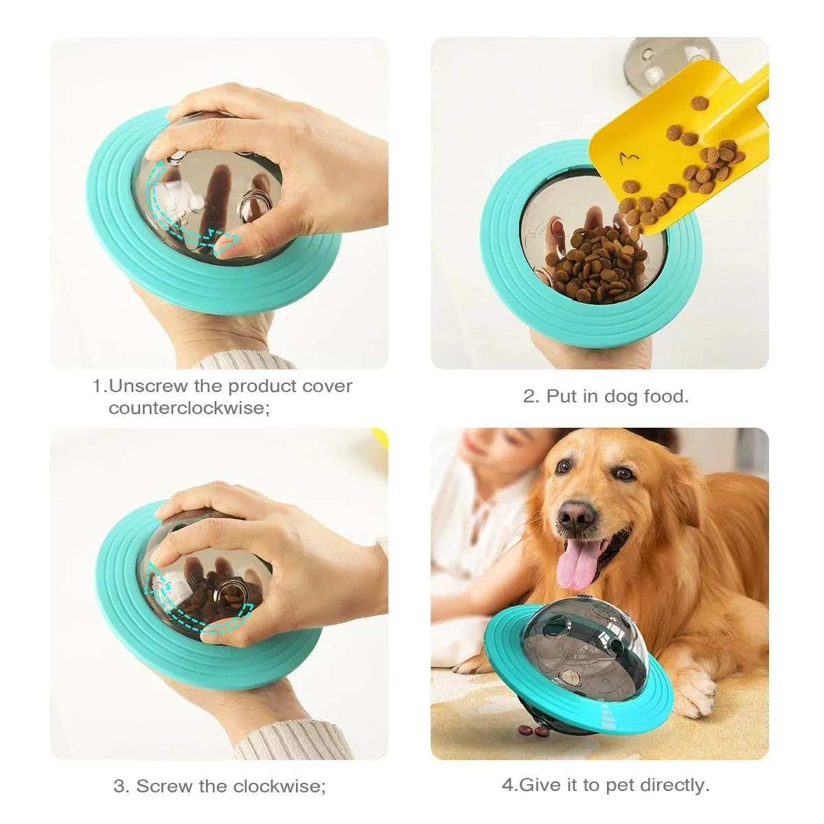 Leaking Slow Feeding Frisbee Food Dispensing Dog Pet Toys