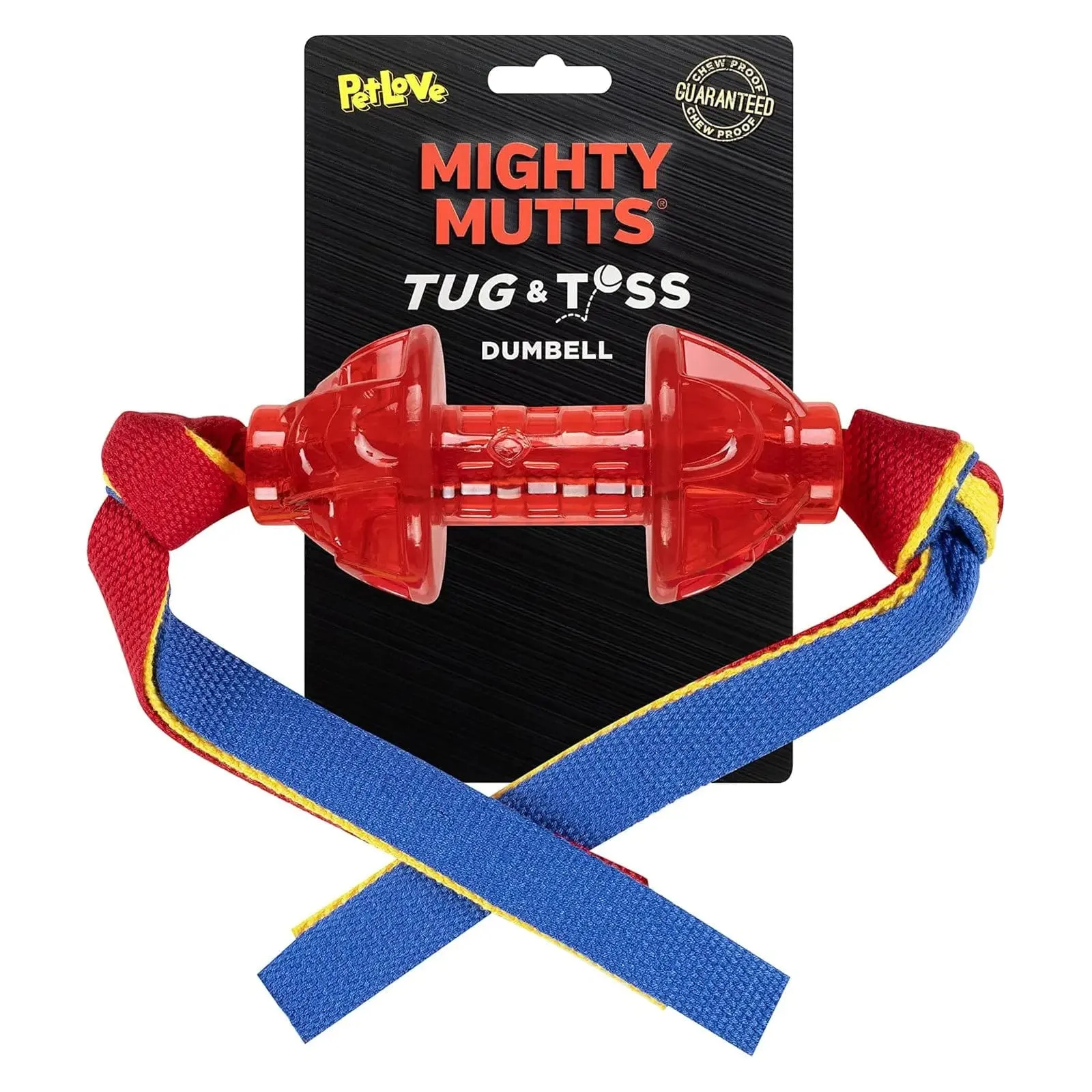 Mighty Mutts Tug & Toss Dumbbell Rope Dog Toy Chew Proof Large