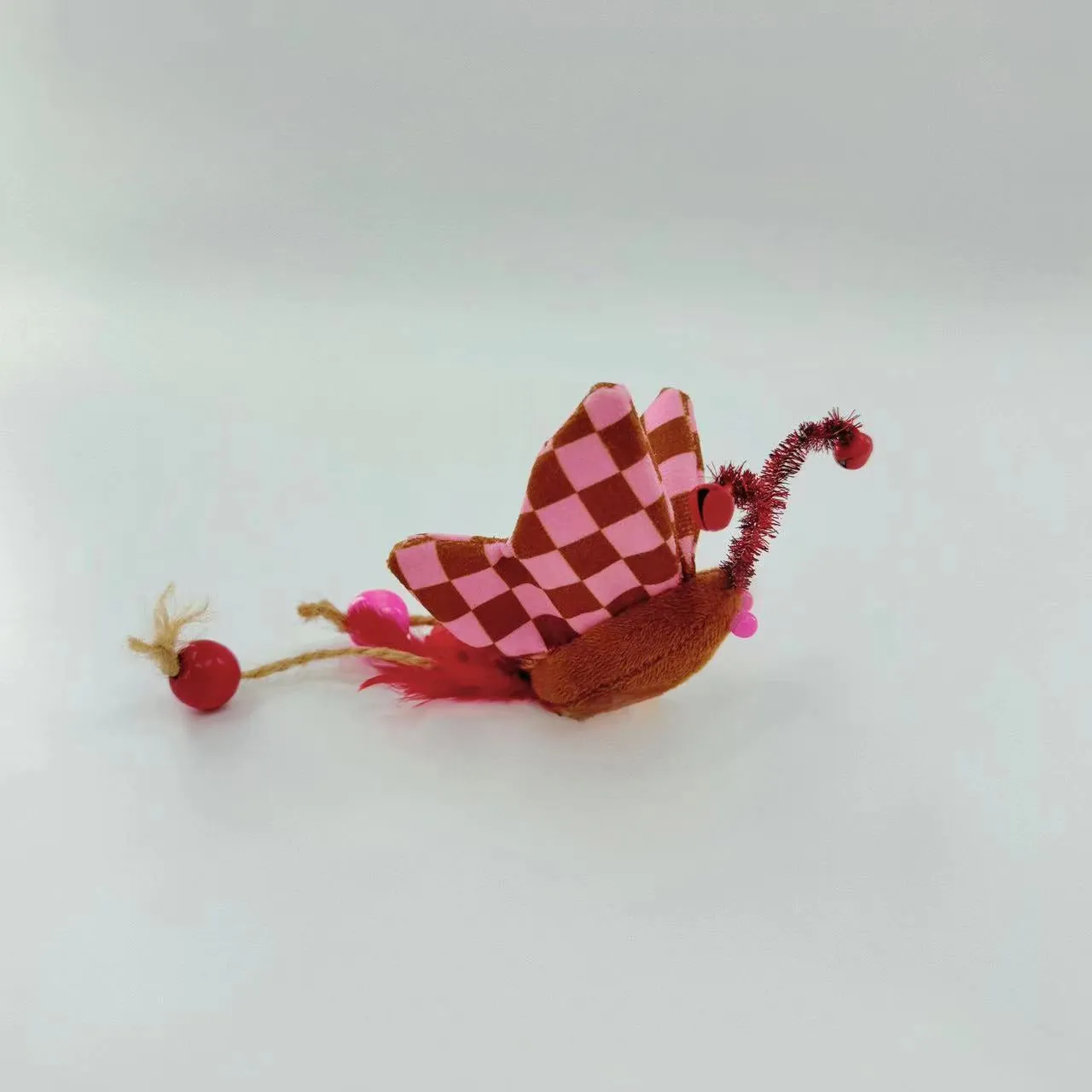 Moo - Rope Bead Feather Butterfly Cat Toy