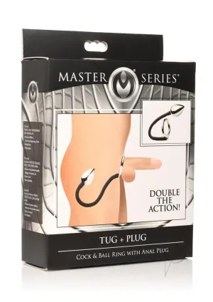 Ms Tug Plug Cock Ball Ring Black