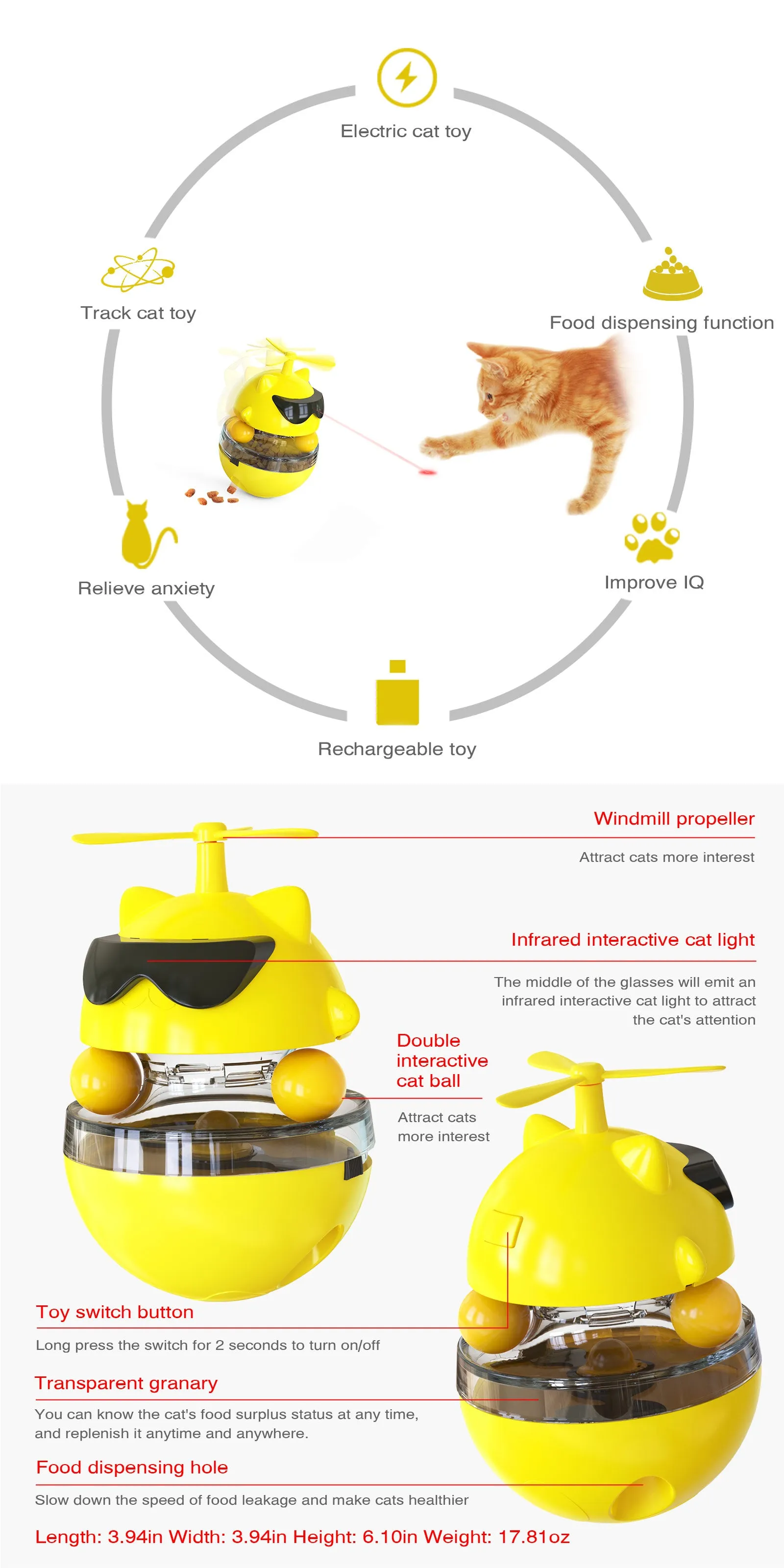 Multifunction Interactive Electric Laser Cat Toy