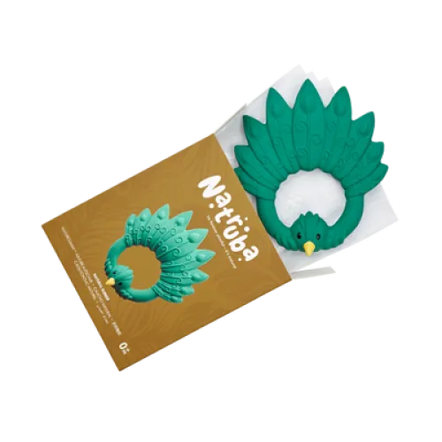 Natural Teether Peacock - Green