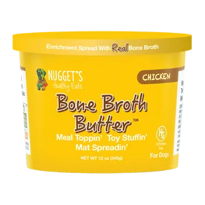 Nugget's Healthy Eats Frozen Bone Broth Butter Chicken For Dogs 12oz