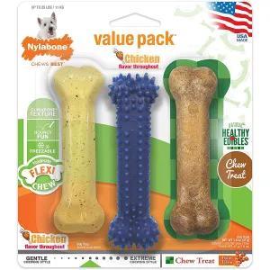 Nylabone Flexi Chew Variety Dog Toys Small/Regular