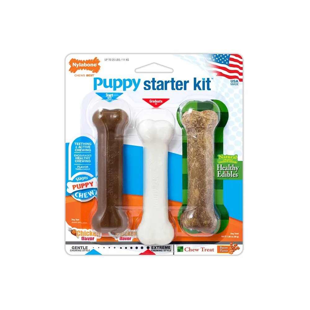 Nylabone Healthy Edibles Puppy Bone Dog Toys 3 Pack^^^