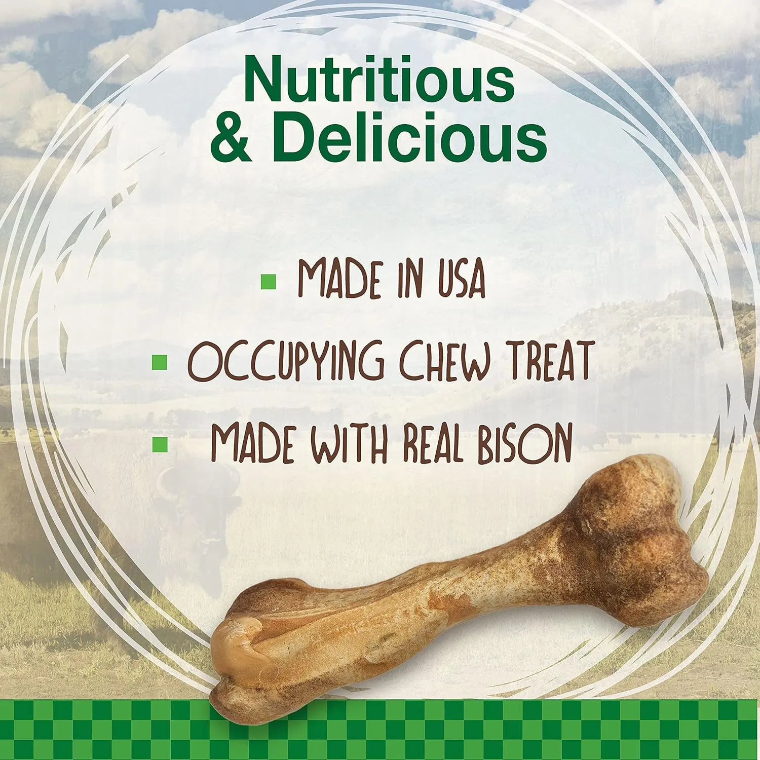 Nylabone Healthy Edibles WILD Bison Chew