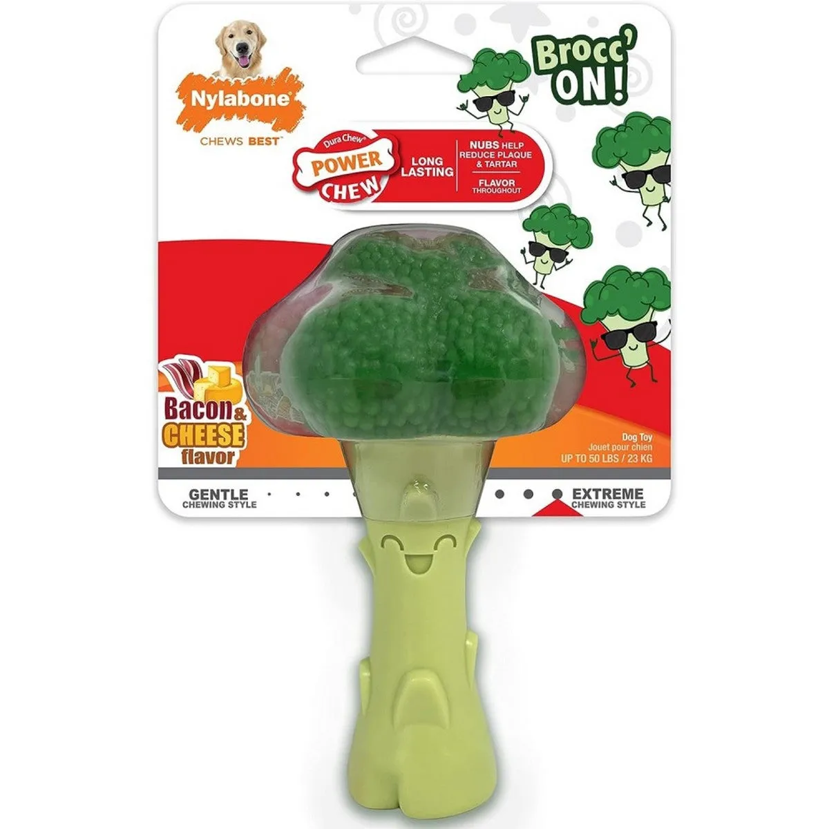 Nylabone Power Chew Broccoli Dog Toy Large Giant