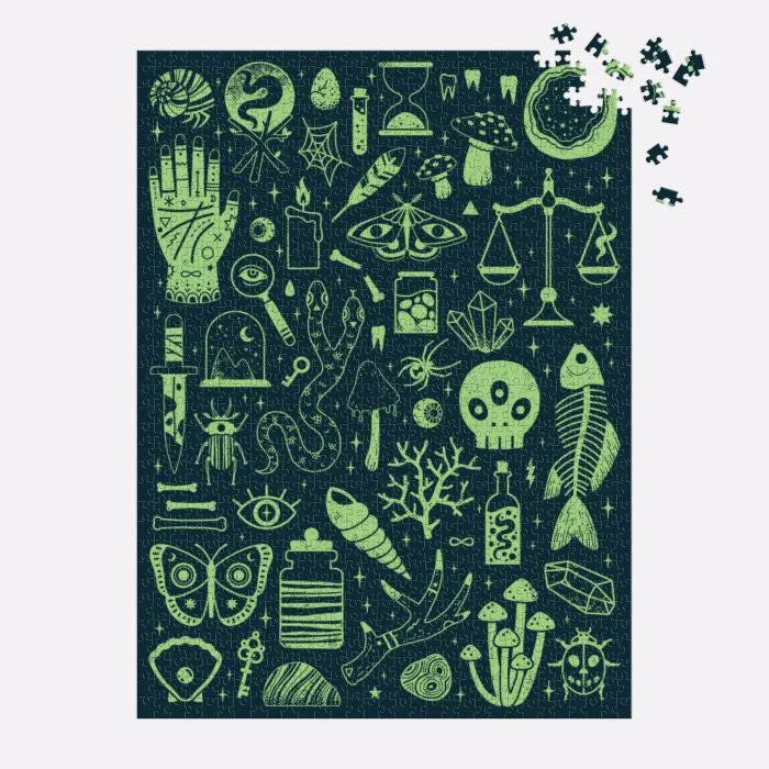 Occult & Curiosities Glow in the Dark Puzzle 1000pc