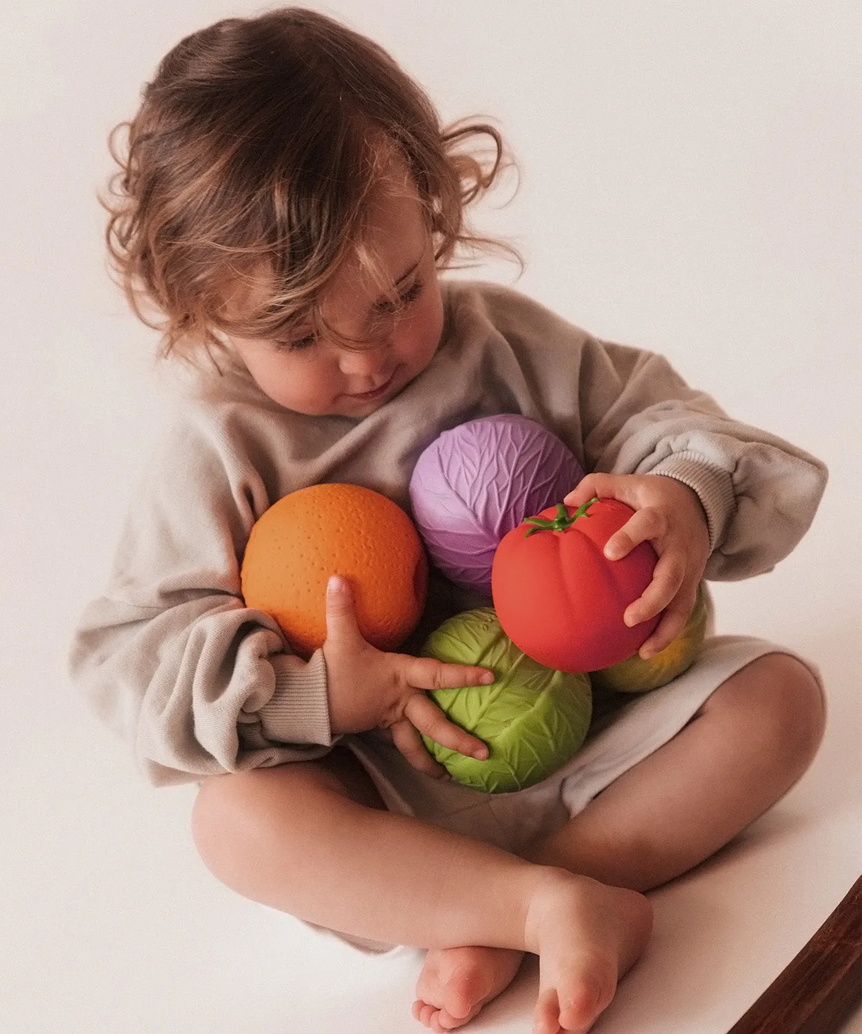 Oli & Carol Natural Rubber Baby Ball - Tomato