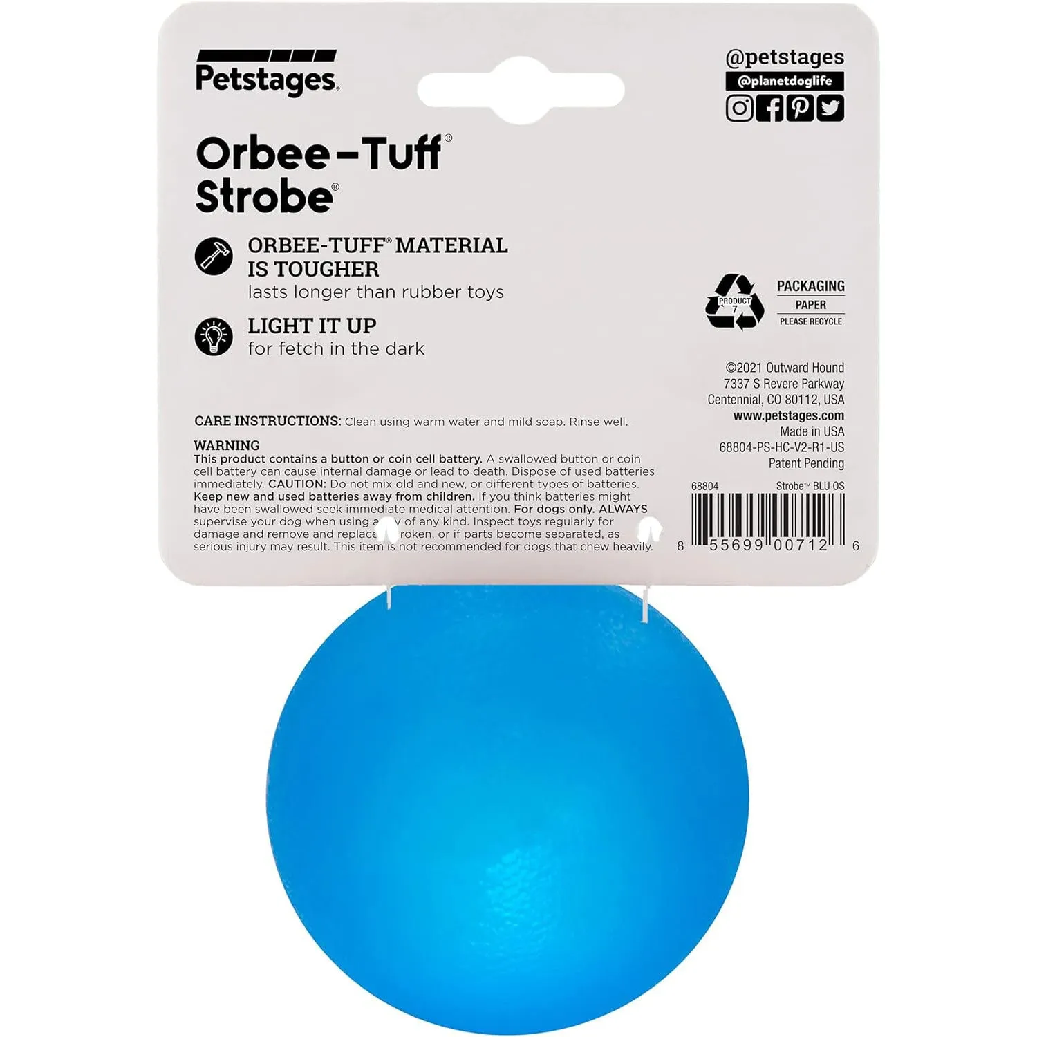 Orbee Tuff Light Up Strobe Blue