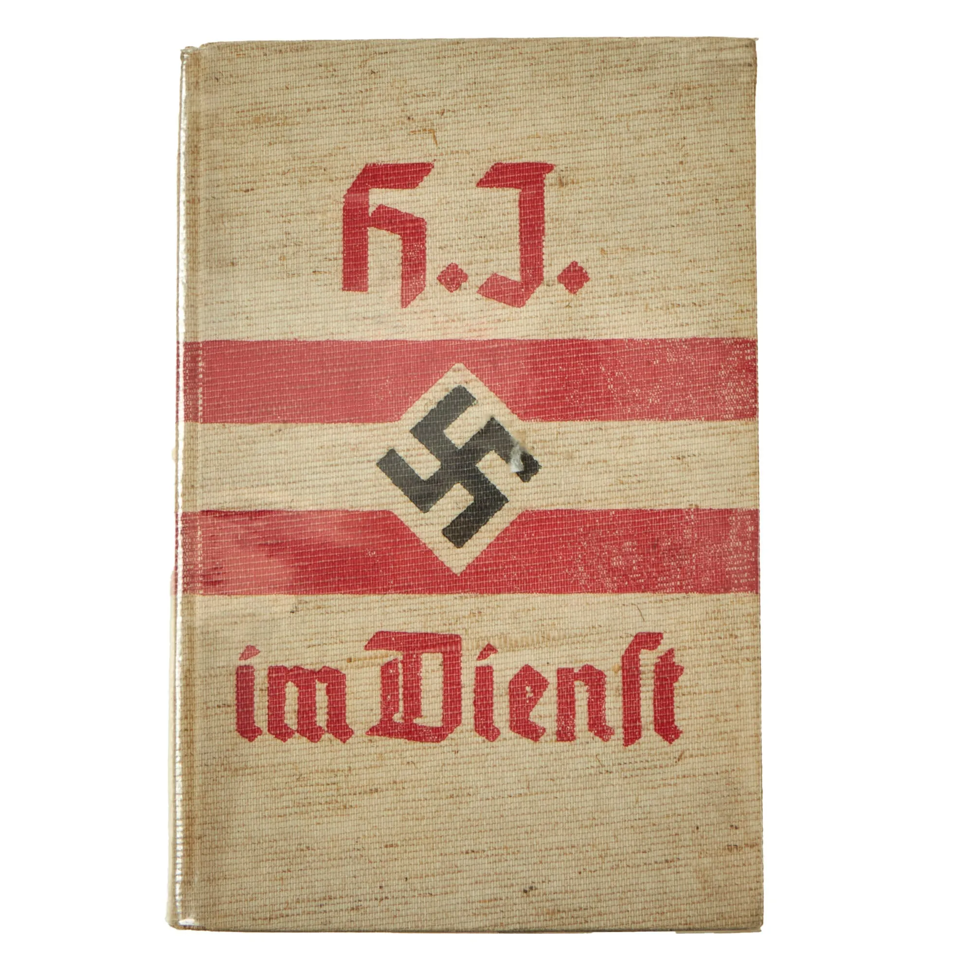 Original German WWII National Socialist Youth Organization H.J. im Dienst Training Guide Book with Shirt Patch Insignia