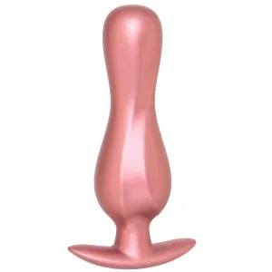 Ouch! Smooth Silicone Curvy Butt Plug in Rose Gold