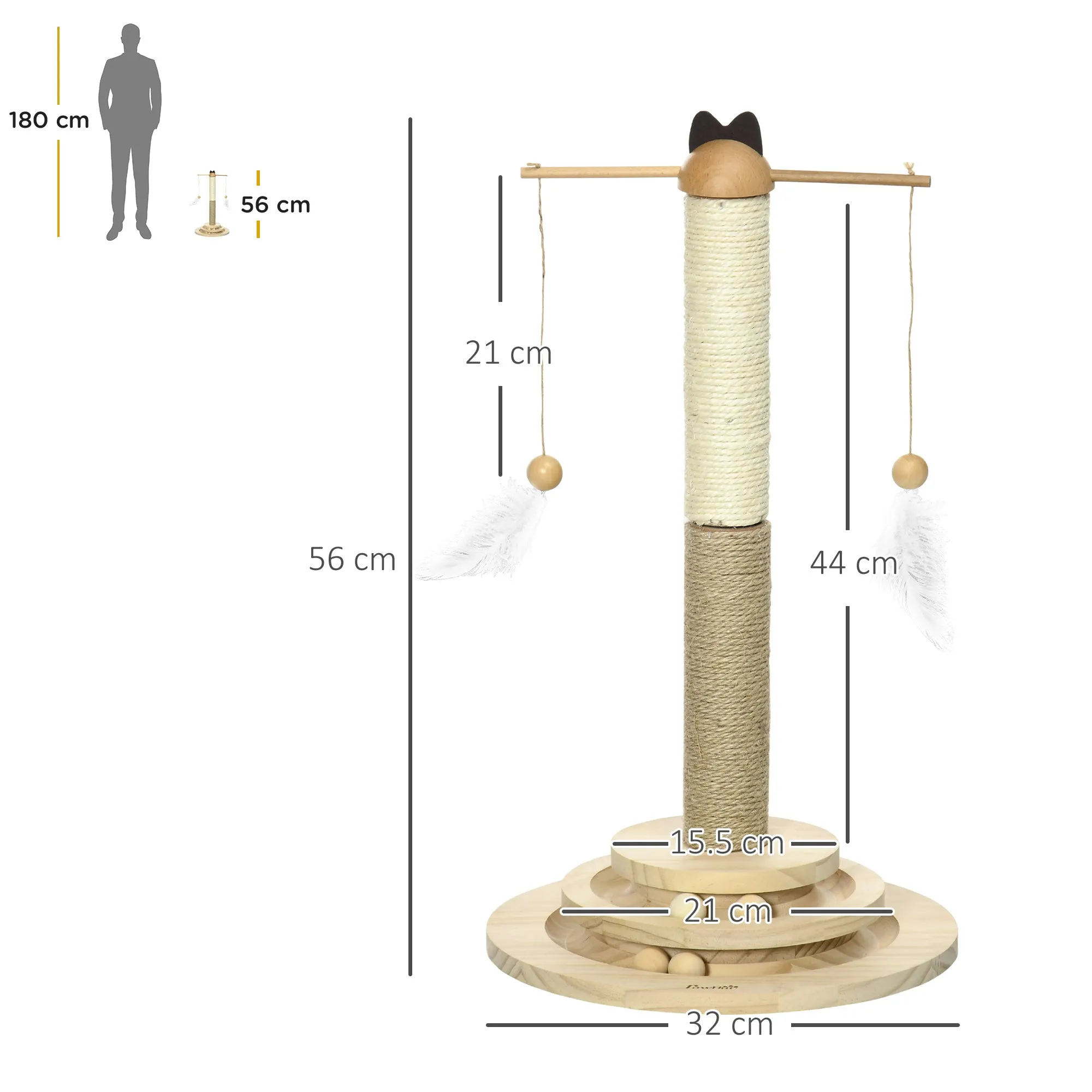 PawHut 56cm Cat Tree