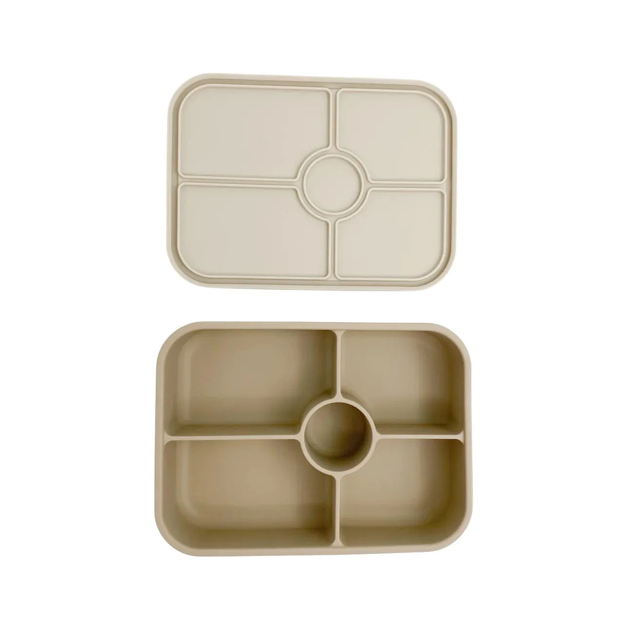 Petite Eats Large Silicone Lunchbox- Sandstone/Overcast