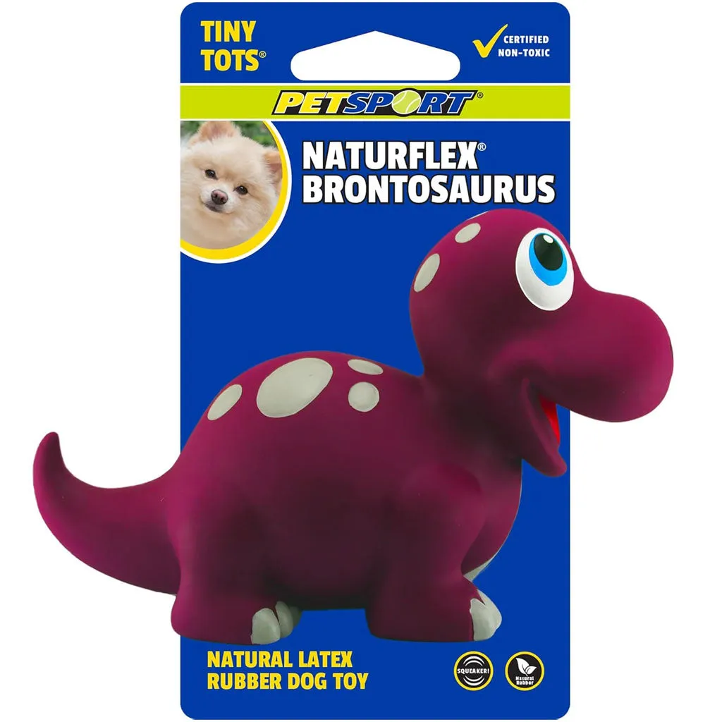 Petsport USA NaturFlex Latex Rubber Dinosaur Brontosaurus Dog Toy