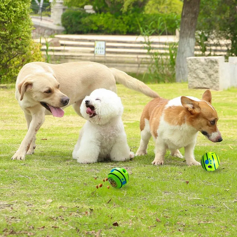 Rolling Sounding Leaking Dog Food Dispensing Balls Toys