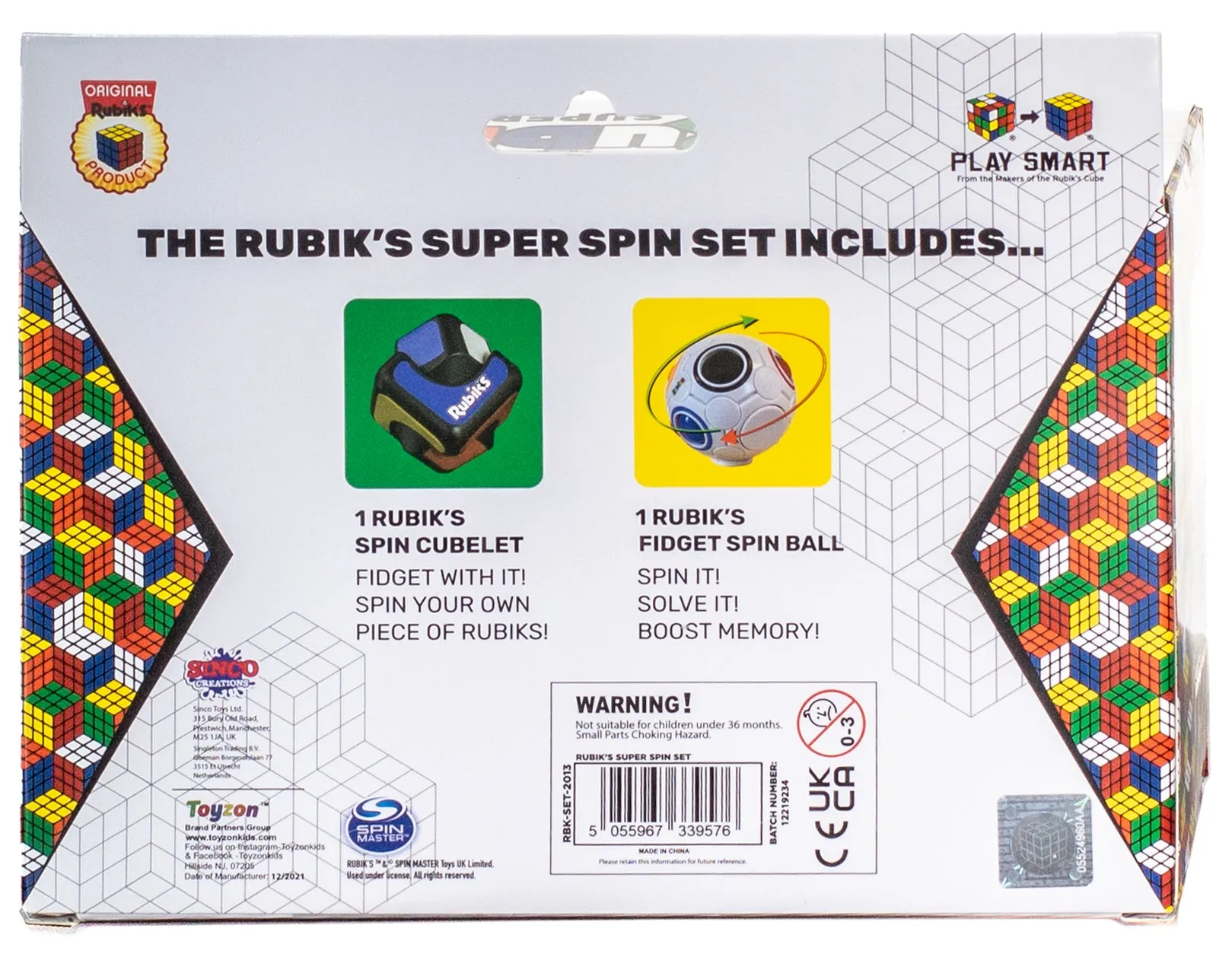 Rubik's Super Spin Set Fidget Spin Ball & Spin Cubelet