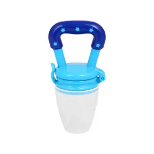 Safe-O-Kid, Veggie Fruit Nibbler/Silicone Food, Soft Pacifier/Feeder for Baby- Blue