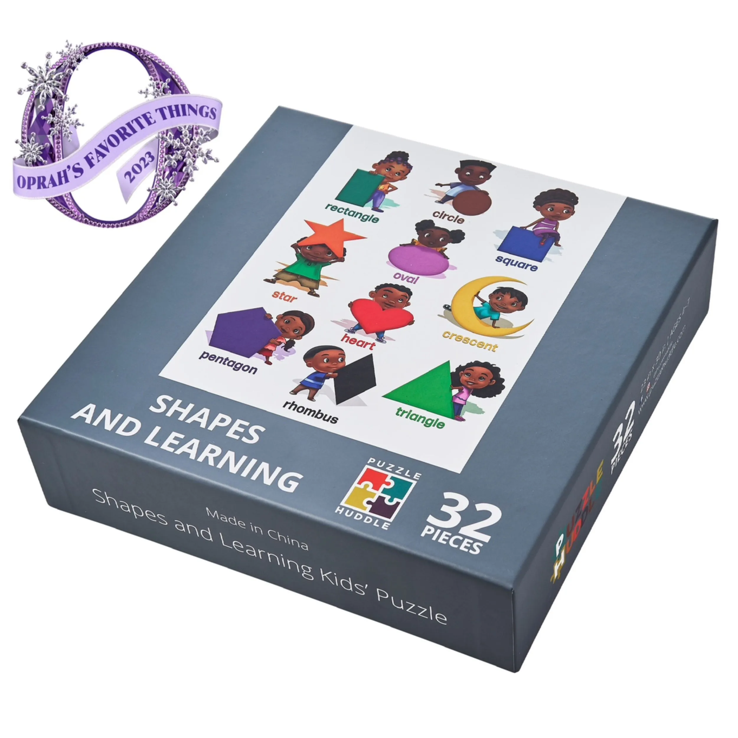 Shapes and Learning Floor Puzzle for Kids (32 Pieces)